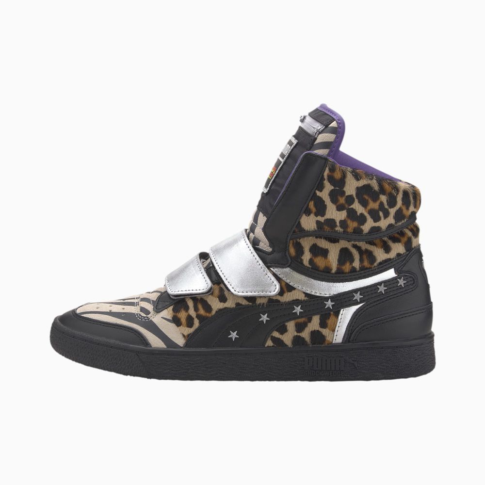 Puma x PAUL STANLEY Ralph Sampson Mid Cut Férfi Kosárlabda Cipő - Fekete ( Hungary - JDVWU2649 )